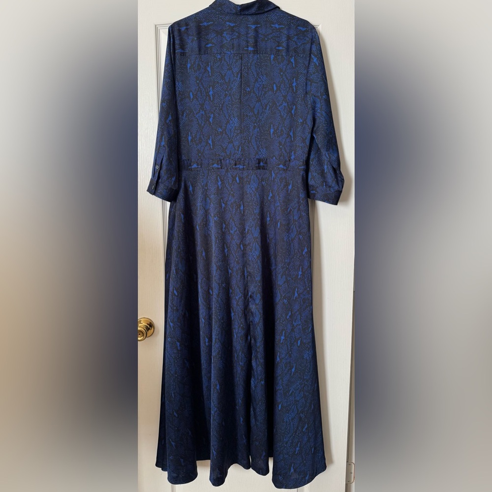 NWOT Banana Republic Satin Snakeskin Print Maxi Dress - Picture 4 of 8